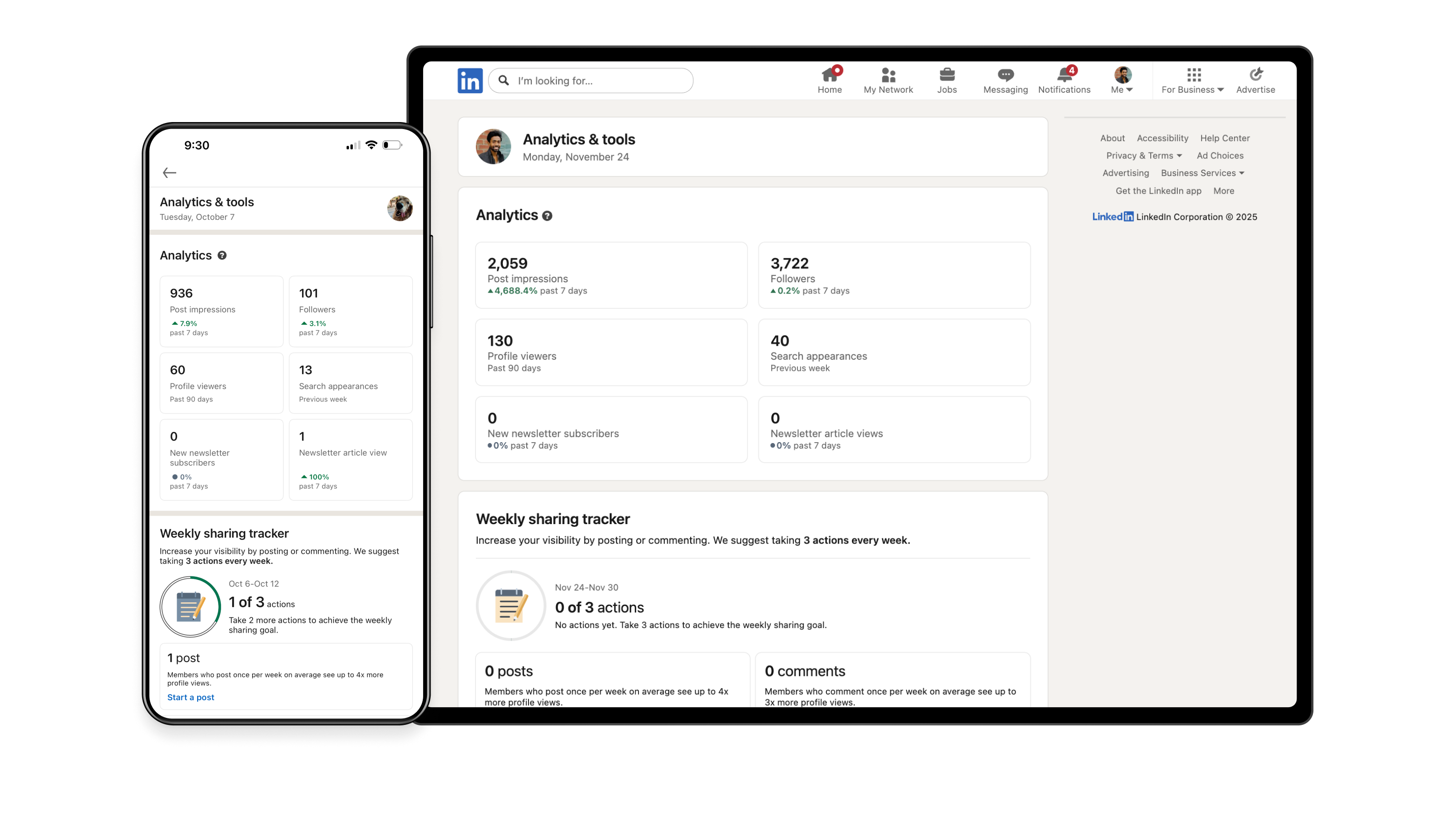 Creator Hub before the redesign — desktop and mobile